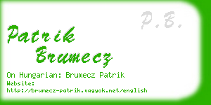 patrik brumecz business card